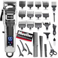 🔌 mueller ultragroom cordless hair clippers kit with digital display - dual voltage, 2000mah lithium ion rechargeable battery, 3 hours running time - beard trimmer for men logo