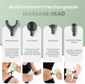 img 2 attached to TONPE Mini Percussion Muscle Massage Gun for Athletes - Portable Handheld Massager for Neck, Back, and Shoulder - Deep Tissue Massage with 4 Interchangeable Heads (Green)