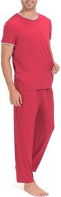 img 3 attached to Stay Cozy All Night with Indefini Pajama Sleeve Sleepwear Lounge