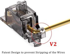 img 3 attached to 🔧 Durock V2 PCB Mount Screw-in Stabilizers: Translucent Smokey Gold Plated Keycap Stabilizers for Mechanical Keyboards (V2 Smokey 60/87 Kit)