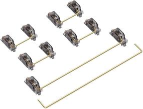 img 1 attached to 🔧 Durock V2 PCB Mount Screw-in Stabilizers: Translucent Smokey Gold Plated Keycap Stabilizers for Mechanical Keyboards (V2 Smokey 60/87 Kit)