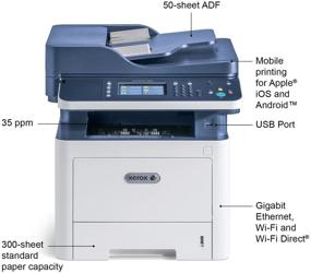 img 3 attached to Efficient Xerox WorkCentre 3335/DNI Monochrome 🖨️ Printer with Amazon Dash Replenishment - Blue/White