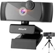 📷 1080p auto focus webcam with noise reduction microphones & privacy cover & tripod - full hd streaming web camera by shinyfx. usb plug and play pc camera with 120 degrees wide angle for business. logo