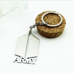 img 1 attached to 🔑 Kpop BTS Bangtan Boys Stainless Steel Keychain - ARMY Keyring Fashion Jewelry for Fans