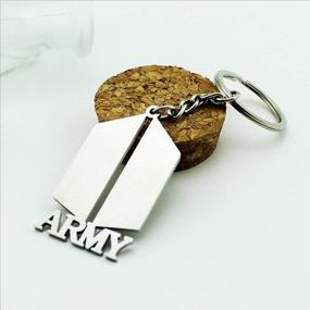 img 2 attached to 🔑 Kpop BTS Bangtan Boys Stainless Steel Keychain - ARMY Keyring Fashion Jewelry for Fans