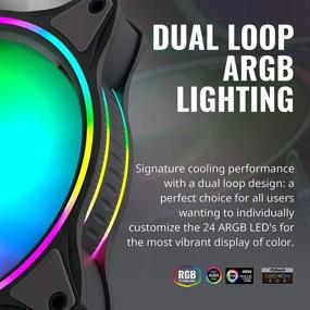 img 2 attached to CoolerMaster MasterFan MF120 Halo 3-in-1 Double Ring RGB 120mm: Independent Control LED for Cases & Liquid Radiators (3 Pack)