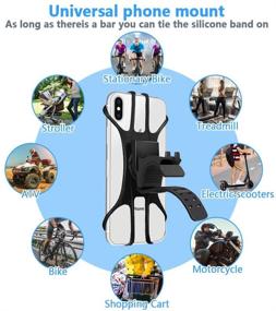 img 1 attached to 🚲 2 Pack Universal Bike Phone Mount: 360° Adjustable Holder for iPhone, Galaxy & More!