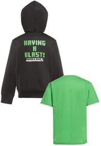 img 3 attached to 👕 Minecraft Creeper Sweatshirt Zip-Up T-Shirt – Boys' Fashion Hoodies & Sweatshirts
