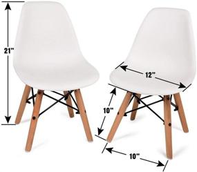 img 2 attached to 🪑 UrbanMod Kids Modern Style Chairs: Set of 2 ABS Easy-Clean Chairs with Highest Strength Capacity (330lbs)!