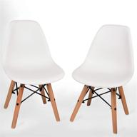 🪑 urbanmod kids modern style chairs: set of 2 abs easy-clean chairs with highest strength capacity (330lbs)! logo