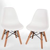 🪑 urbanmod kids modern style chairs: set of 2 abs easy-clean chairs with highest strength capacity (330lbs)! логотип