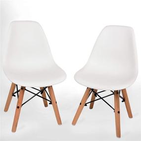 img 4 attached to 🪑 UrbanMod Kids Modern Style Chairs: Set of 2 ABS Easy-Clean Chairs with Highest Strength Capacity (330lbs)!