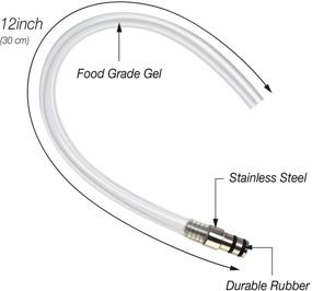 img 3 attached to MRbrew Growler Filler: 12'' Stainless Beer Jug Filler with Hose & O-Ring for Kegerator