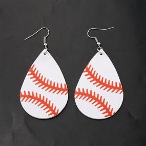 img 2 attached to 🏀 Stylish Baseball Drop Earrings: Sporty Jewelry for Girls