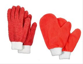 img 4 attached to TidyUps 4 Pack Microfiber Home Dusting Gloves And Glass Cleaning Mitts