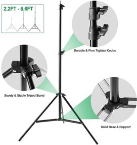 img 1 attached to 📸 Комплект освещения для фотосъемки COSVALVE, 800 Вт, 5500K, непрерывный мягкий свет с зонтом, с регулируемой системой поддержки заднего плана 2X3M и 3-мя цветными фонами для студийной видеосъемки и фотопортретов.
