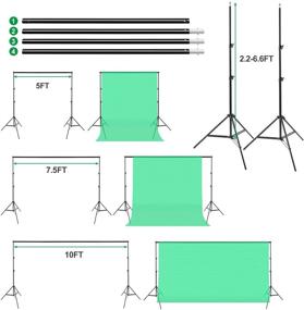 img 3 attached to 📸 Комплект освещения для фотосъемки COSVALVE, 800 Вт, 5500K, непрерывный мягкий свет с зонтом, с регулируемой системой поддержки заднего плана 2X3M и 3-мя цветными фонами для студийной видеосъемки и фотопортретов.