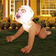 👻 goosh 4ft halloween inflatable outdoor zombie baby clearance: spook up your yard with led lights for holiday/party fun! logo