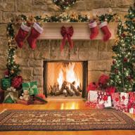 🎄 10x10ft christmas photography backdrops featuring christmas tree and gifts box theme for fantastic photo background. ideal for child christmas fireplace decoration with background 087. logo