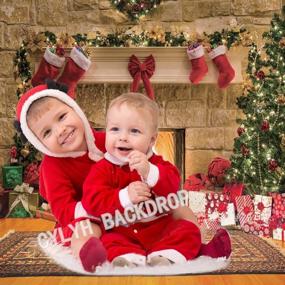 img 1 attached to 🎄 10x10ft Christmas Photography Backdrops featuring Christmas Tree and Gifts Box Theme for Fantastic Photo Background. Ideal for Child Christmas Fireplace Decoration with Background 087.