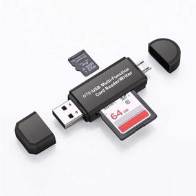 img 3 attached to Goblown USB SD Card Reader and OTG Adapter for PC, Laptop, and Smart Phones - Micro SD Card Reader/USB 2.0 Cardreader for TF, SD, Microsd, SDXC, SDHC, MMC, RS-MMC, Micro SDXC, Micro SDHC, UHS-I Camera Reader