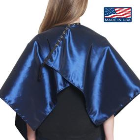 img 2 attached to 💇 Navy Blue Iridescent Salon Cape with Snaps - Heavy Duty 45"x60" Mane Caper for Barbershop & Beauty Shop Use with Enhanced Durability & Specialized Design