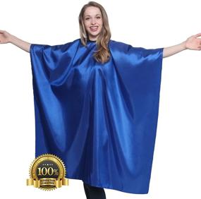 img 1 attached to 💇 Navy Blue Iridescent Salon Cape with Snaps - Heavy Duty 45"x60" Mane Caper for Barbershop & Beauty Shop Use with Enhanced Durability & Specialized Design