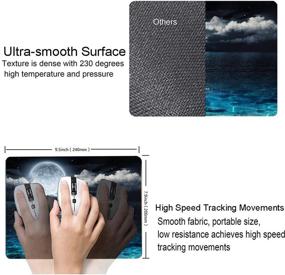 img 2 attached to 🌊 Ocean and Moon Mouse Pad: Moonlit Clear Blue Ocean Design, Waterproof and Non-Slip - Ideal for Computer/Laptop, Men/Women, Kids