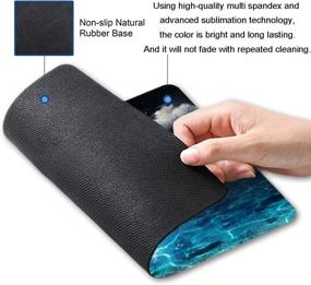 img 3 attached to 🌊 Ocean and Moon Mouse Pad: Moonlit Clear Blue Ocean Design, Waterproof and Non-Slip - Ideal for Computer/Laptop, Men/Women, Kids