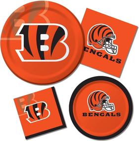 img 1 attached to 🏈 192-штуковые бумажные обеденные салфетки Cincinnati Bengals NFL - Официально лицензированные Creative Converting