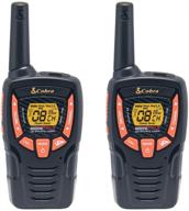 rechargeable cobra acxt390 walkie talkies - long range 23-mile two way radio set with vox (2 pack) logo