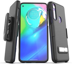 img 4 attached to 📱 Encased Moto G Power 2020 Belt Case with Kickstand - Slimline Ultra Thin Cover for Motorola G Power - Black