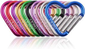 img 4 attached to OMUKY Multicolor Carabiner Accessories Heart 10Pcs