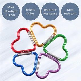 img 2 attached to OMUKY Multicolor Carabiner Accessories Heart 10Pcs