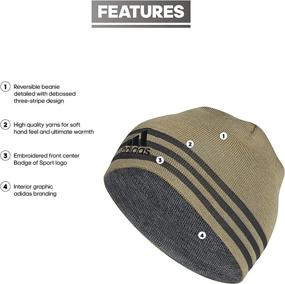 img 3 attached to 🧢 Stay Stylishly Warm with adidas Men's Eclipse Reversible Beanie