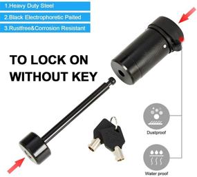 img 3 attached to 🔒 Protect Your Trailer with the METOWARE Trailer Tongue Coupler Lock - 2 Pack, 2 Keys Included