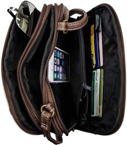 img 1 attached to 👜 MultiSac Zippy Crossbody Bag with Triple Compartments