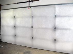 img 4 attached to 🚀 Enhanced NASA TECH White Reflective Foam Core 2 Car Garage Door Insulation Kit, R Value 8.0 - 18FT x 8FT, Made in USA with New Heavy Duty Double Sided Tape - Also Fits 18x7