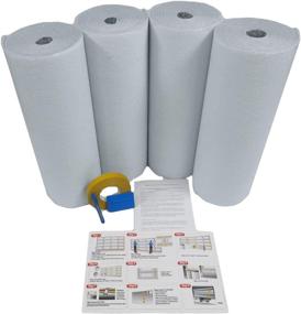 img 1 attached to 🚀 Enhanced NASA TECH White Reflective Foam Core 2 Car Garage Door Insulation Kit, R Value 8.0 - 18FT x 8FT, Made in USA with New Heavy Duty Double Sided Tape - Also Fits 18x7