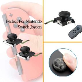 img 1 attached to 🎮 Запасной 3D джойстик аналогового пальца E·Durable для Nintendo Switch Joy-con с металлическим замком - набор инструментов для ремонта + 4 крышки для пальцевых джойстиков + комплект винтов Tri-wing/Cross.