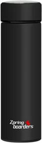 img 4 attached to Premium Stainless Steel Insulated Water Bottle - 17oz Black (500ml) | Vacuum Insulated for Travel, Sports, and More | Includes Lid and Removable Filter