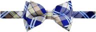 👔 retreez elegant tartan microfiber pre tied boys' bow ties – top accessories for formal wear logo