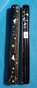 img 2 attached to 🥢 Authentic Ryu Mei 058016 Rabbit Japanese Chopstick Box and Set – Elegant Black Finish for Dining in Style