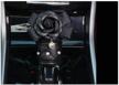 siyibb leather car gear shift knob cover with cute pearl camellia flower decor - black logo