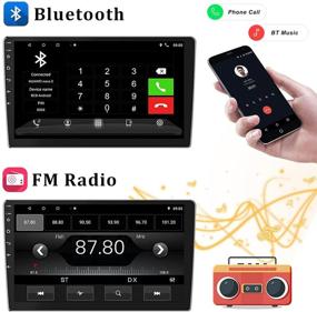 img 1 attached to 📱 Улучшенная 10,1-дюймовая автомобильная стереосистема Android Double Din Car Radio | 2,5D HD сенсорный экран | Bluetooth | FM-радио | Поддержка GPS/WiFi | Зеркальная связь Android & iOS + Двойной USB-порт