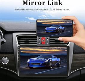 img 3 attached to 📱 Улучшенная 10,1-дюймовая автомобильная стереосистема Android Double Din Car Radio | 2,5D HD сенсорный экран | Bluetooth | FM-радио | Поддержка GPS/WiFi | Зеркальная связь Android & iOS + Двойной USB-порт