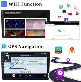 img 2 attached to 📱 Улучшенная 10,1-дюймовая автомобильная стереосистема Android Double Din Car Radio | 2,5D HD сенсорный экран | Bluetooth | FM-радио | Поддержка GPS/WiFi | Зеркальная связь Android & iOS + Двойной USB-порт