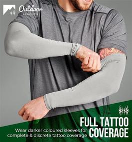 img 1 attached to 🌞 UV Sun Protection Compression Arm Sleeves: Tattoo Cover Up and Cooling Athletic Sports Sleeve for Football, Golf & Volleyball