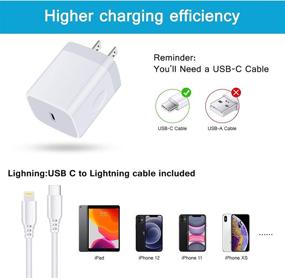 img 1 attached to Зарядное устройство USB C настенное, 18W PD3.0 Блок быстрой зарядки типа C Адаптер питания для iPhone 13/12 Mini/12/12 Pro/12 Pro Max/11/X/XR/XS/Airpods Pro, MacBook Air, iPad Pro, Pixel 5 4a 5G, Galaxy S21