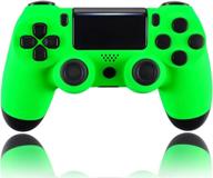 🎮 extremerate neon green custom controller faceplate cover for ps4 slim pro - soft touch front housing shell case for playstation 4 controller cuh-zct2 jdm-040/050/055 (controller not included) логотип